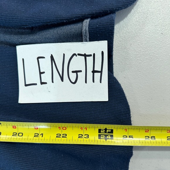 Skies Are Blue Womens XL Navy Blue Ribbed Blazer Jacket Dark Academia Preppy - Picture 10 of 10